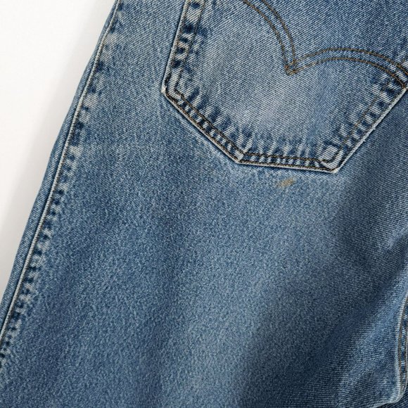 Levis Jeans 540 VTG Relaxed Fit 42x34 Cotton USA Made Denim Blue 90s High Rise - Picture 10 of 12